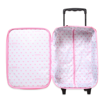 Penny Scallan Kids 2 Wheel Suitcase Chirpy Bird open view