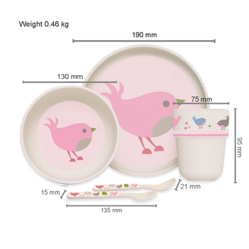 Bamboo Mealtime Set - Chirpy Bird
