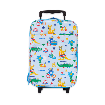 Penny Scallan Kids 2 Wheel Suitcase Kanga Crew front view