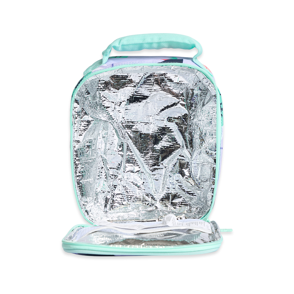 Penny Scallan Large Insulated Lunch Bag Loopy Llama open view