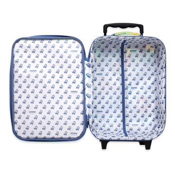 Penny Scallan Kids 2 Wheel Suitcase Wild Thing open view