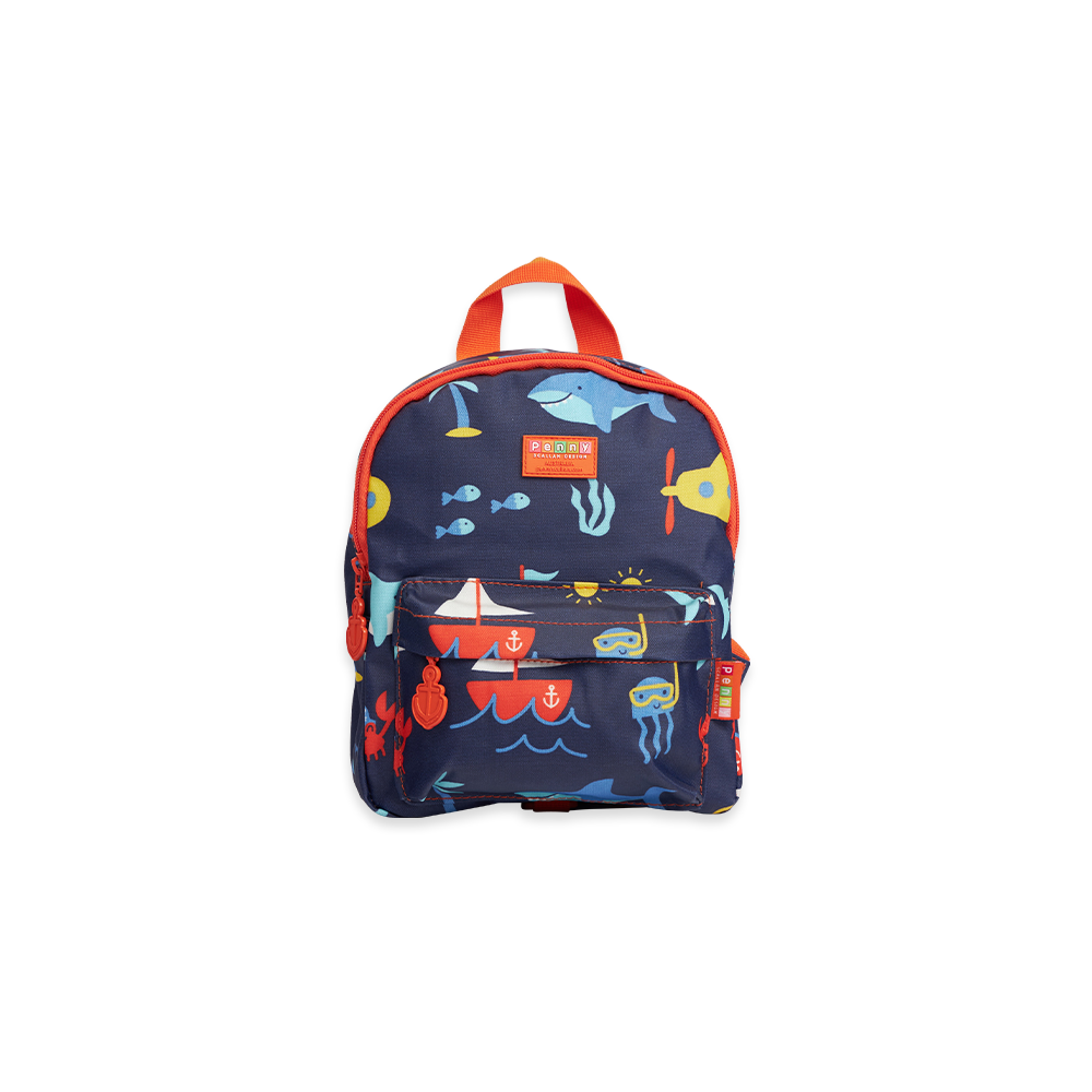 Penny Scallan Dark blue With Red Lining mini Backpack Front view