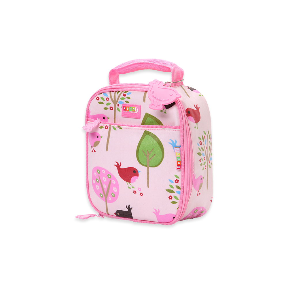 Penny Scallan Mini Insulated Lunch Bag Chirpy Bird side view