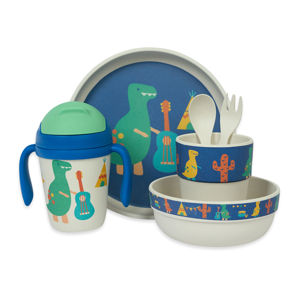 Penny Scallan Bamboo Mealtime Pack Dino Rock