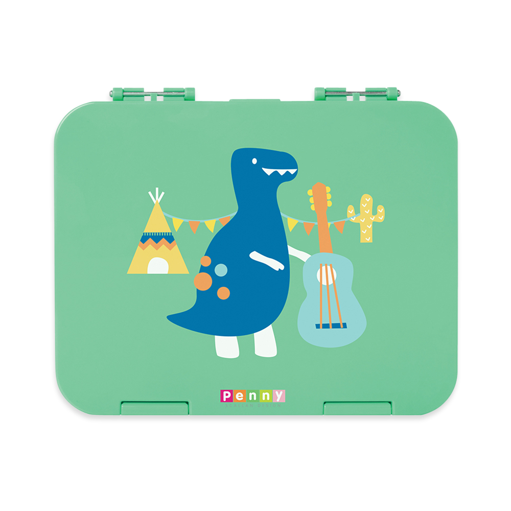 Penny Scallan Dino Rock Large Bento Box Front view