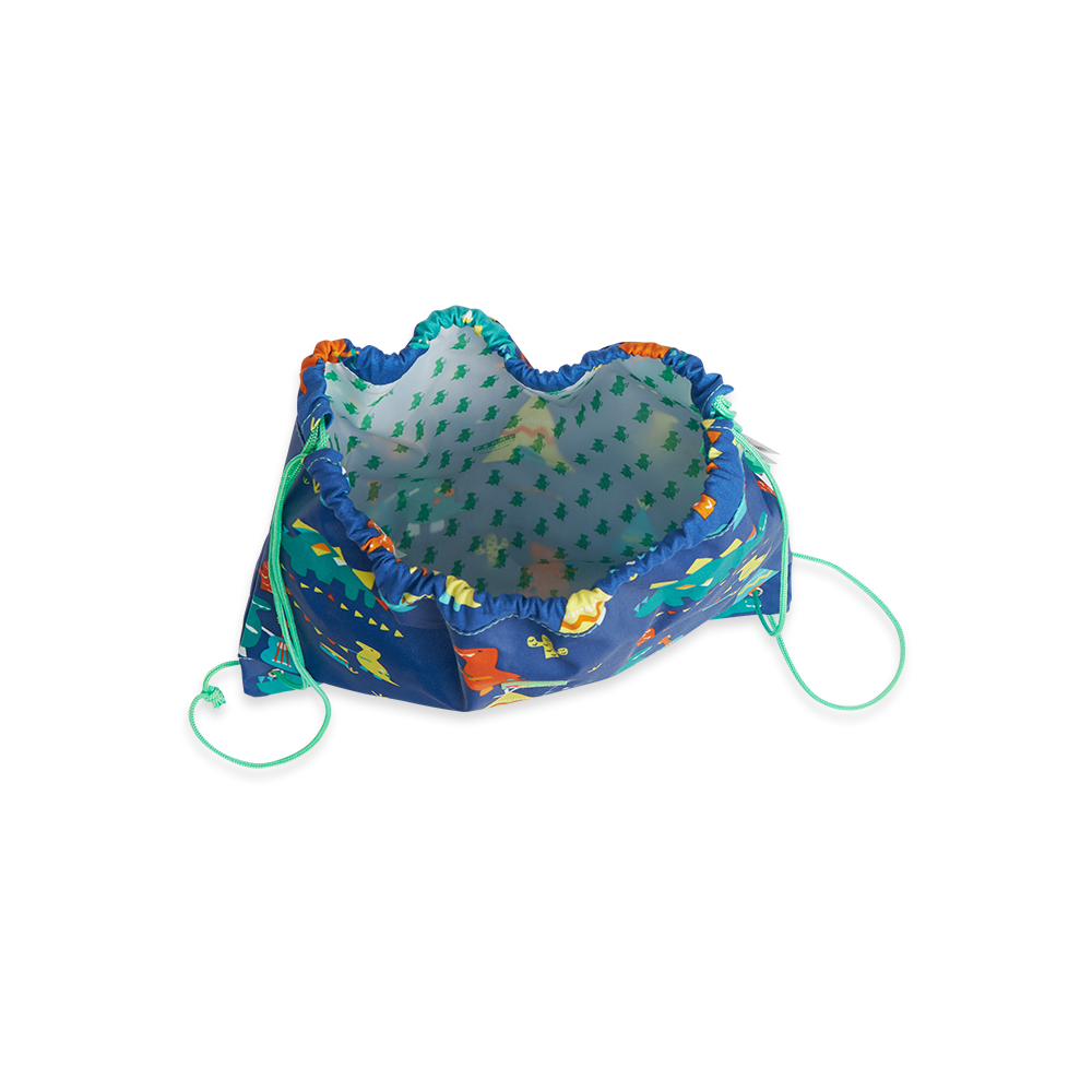 Penny Scallan Drawstring Bag Dino Rock open view