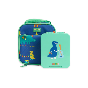 Medium Bento + Medium Lunch Bag Pack - Dino Rock