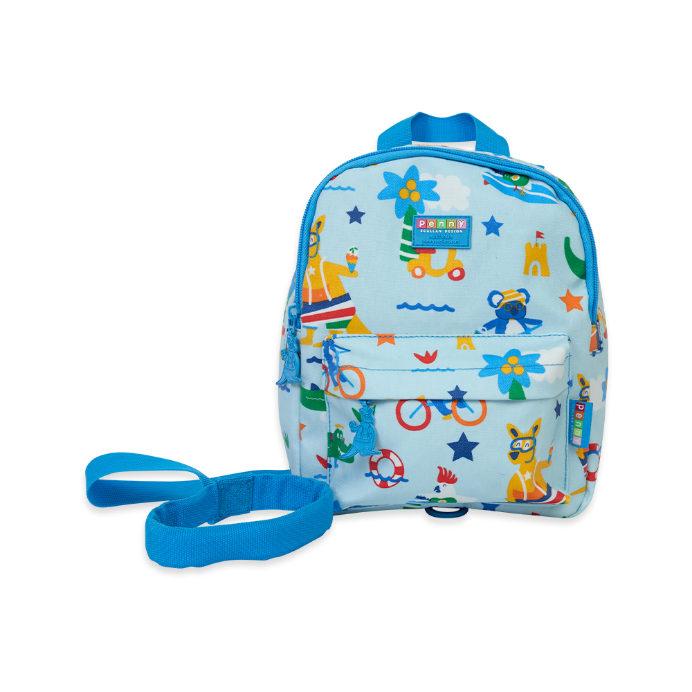 Penny Scallan Light Blue Animal Embedded mini Backpack Front view
