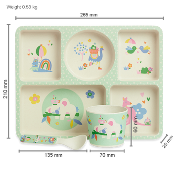 Bamboo Divided Plate Set - Kipping Koala