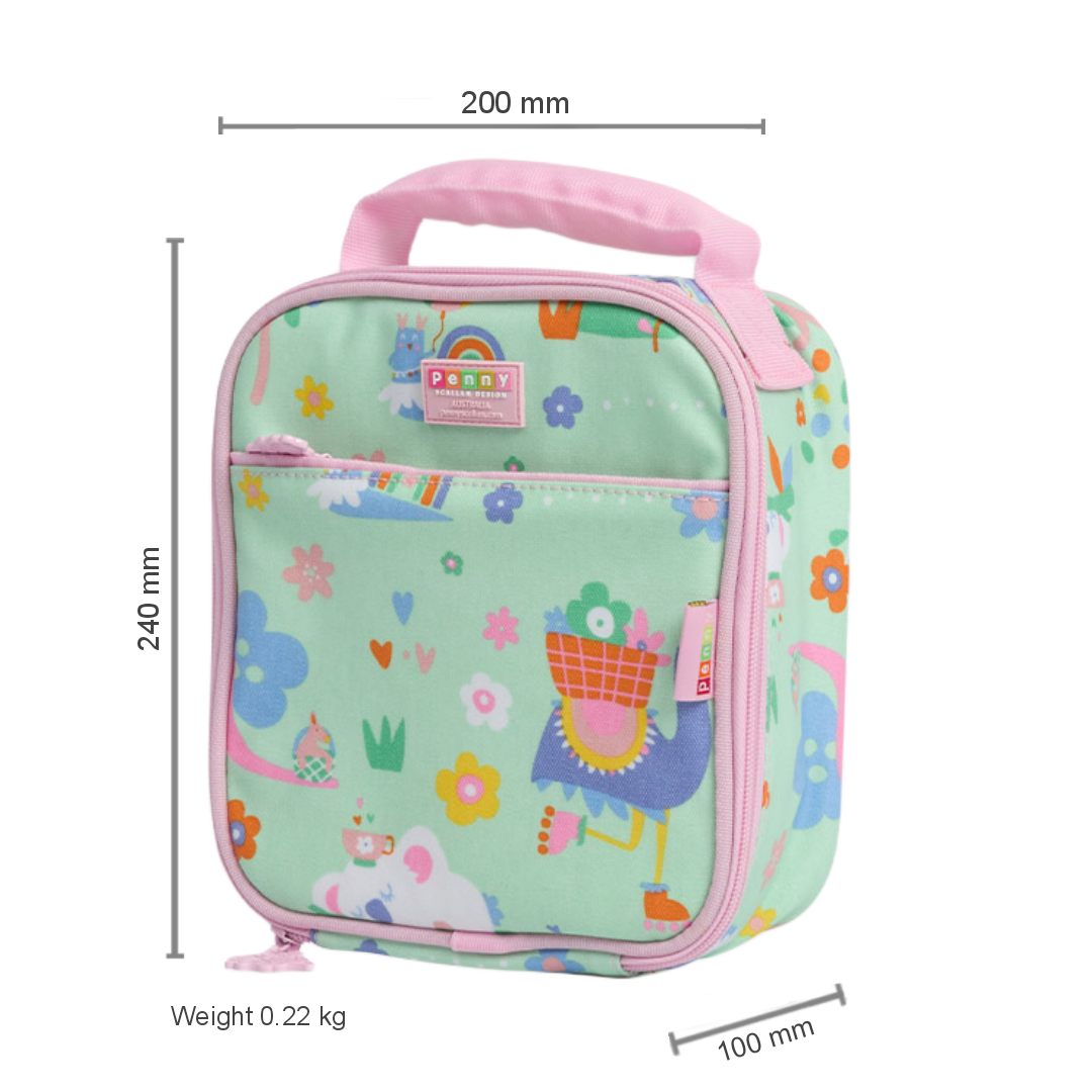 Penny Scallan Mini Insulated Lunch Bag Kipping Koala with dimension