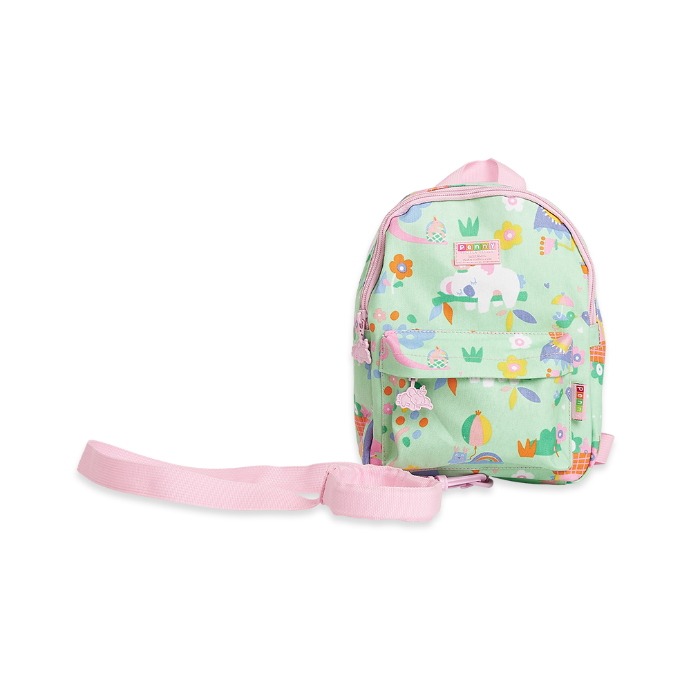 Penny Scallan Light Green Animal Embedded mini Backpack Front view