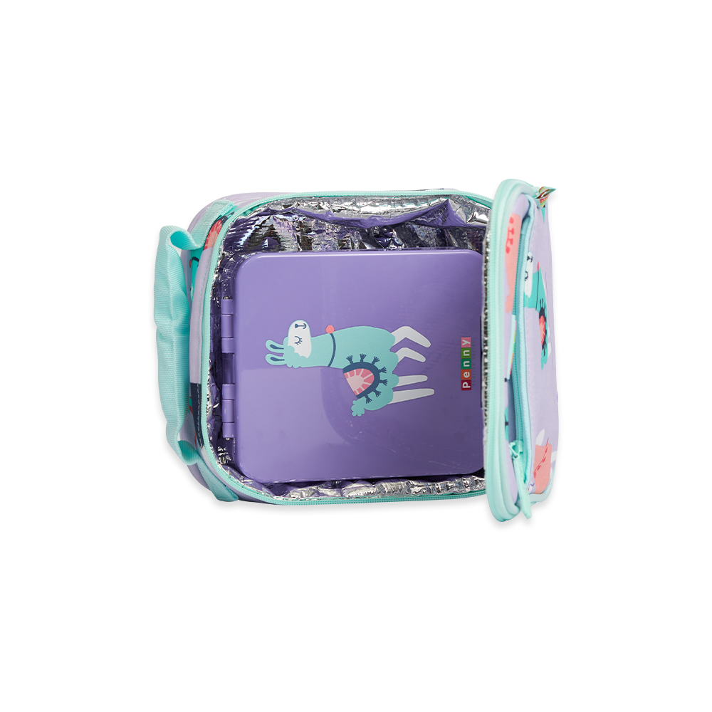 Penny Scallan Loopy Llama Mini Lunchbox Combo Open View