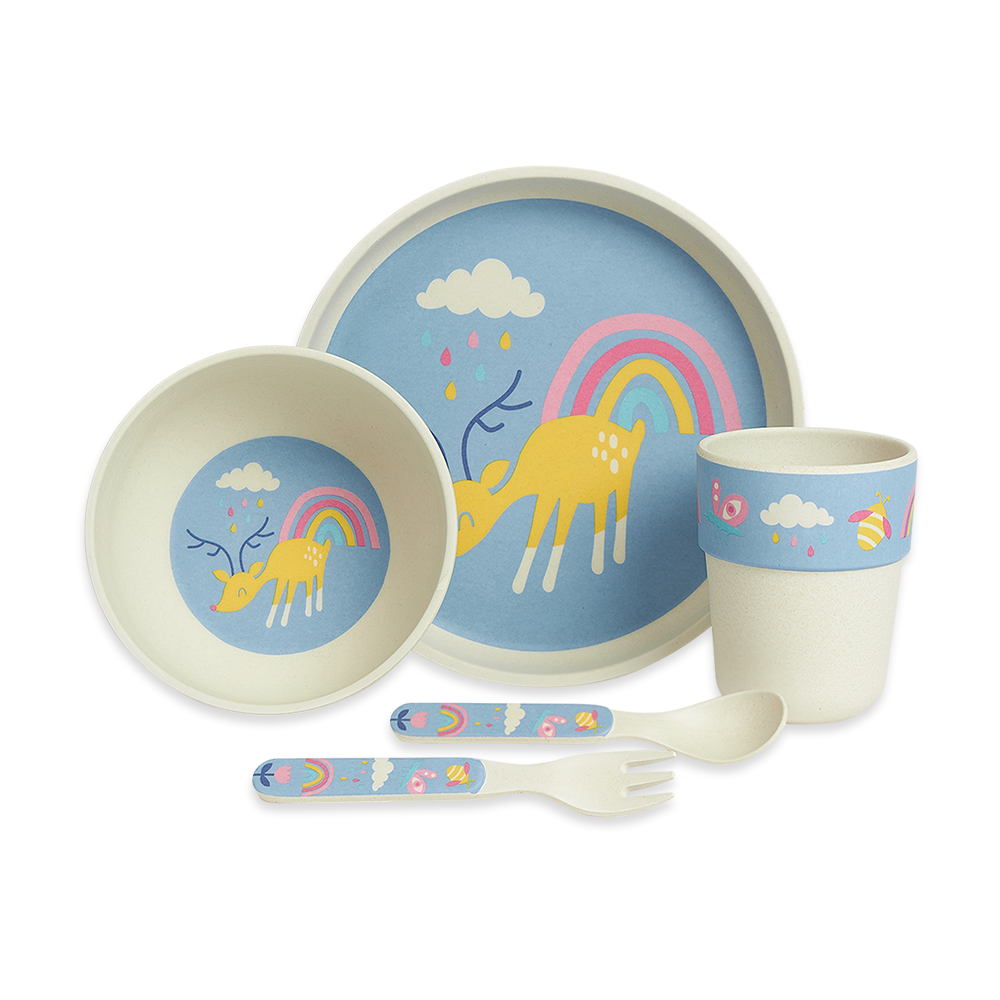 Penny Scallan Bamboo Meal Set with Cutlery Rainbow Days