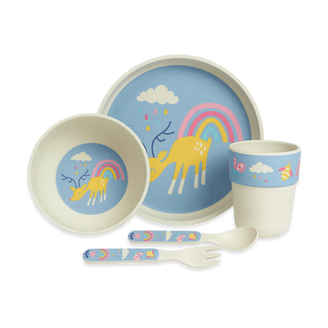 Penny Scallan Bamboo Meal Set with Cutlery Rainbow Days