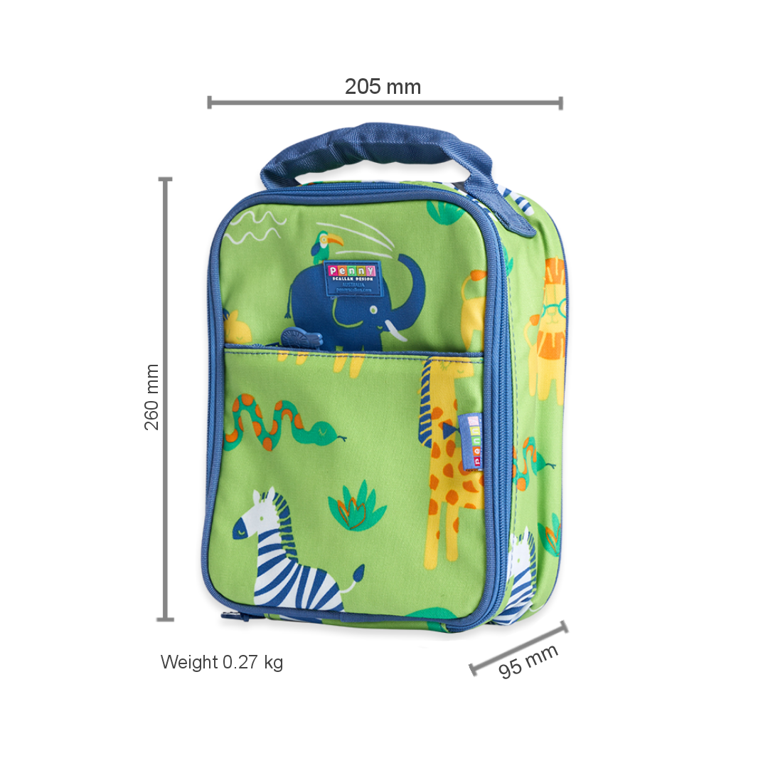 Penny Scallan Design BENTO COOLER BAG WITH POCKET WILD THING Penny Scallan Design BENTO COOLER BAG WITH POCKET WILD THING
