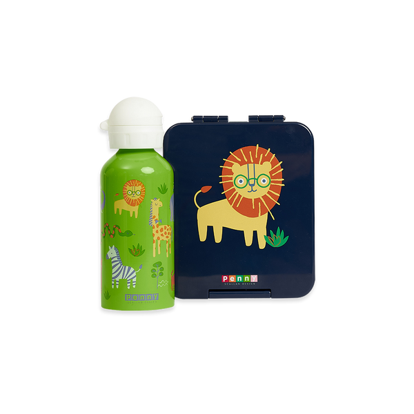 Medium Bento + Stainless Steel Drink Bottle Pack - Wild Thing